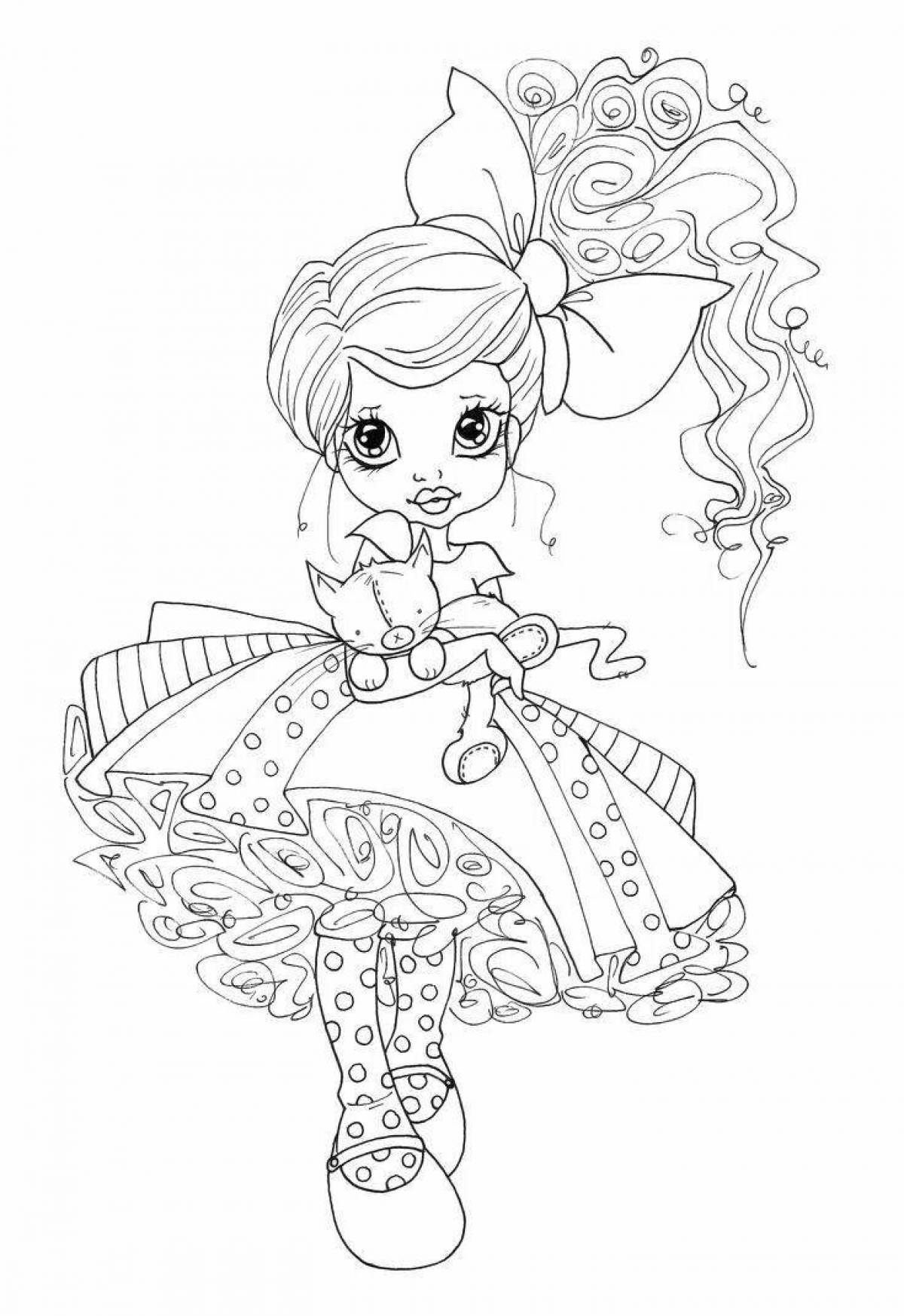 Stylish coloring book for girls 6 years old