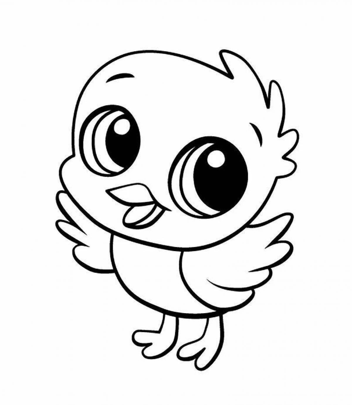 Adorable chick coloring book for 4-5 year olds