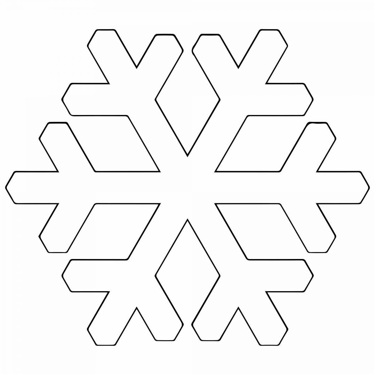 Glitter snowflake coloring book for 3-4 year olds
