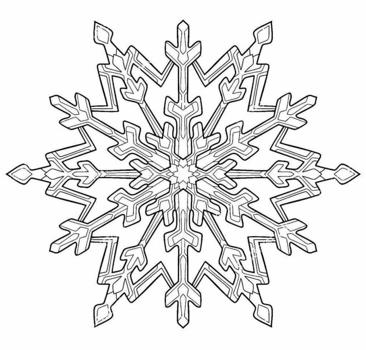 A funny snowflake coloring book for kids 3-4 years old