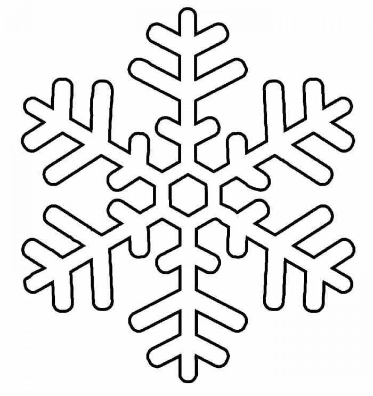 Holiday snowflake coloring book for children 3-4 years old