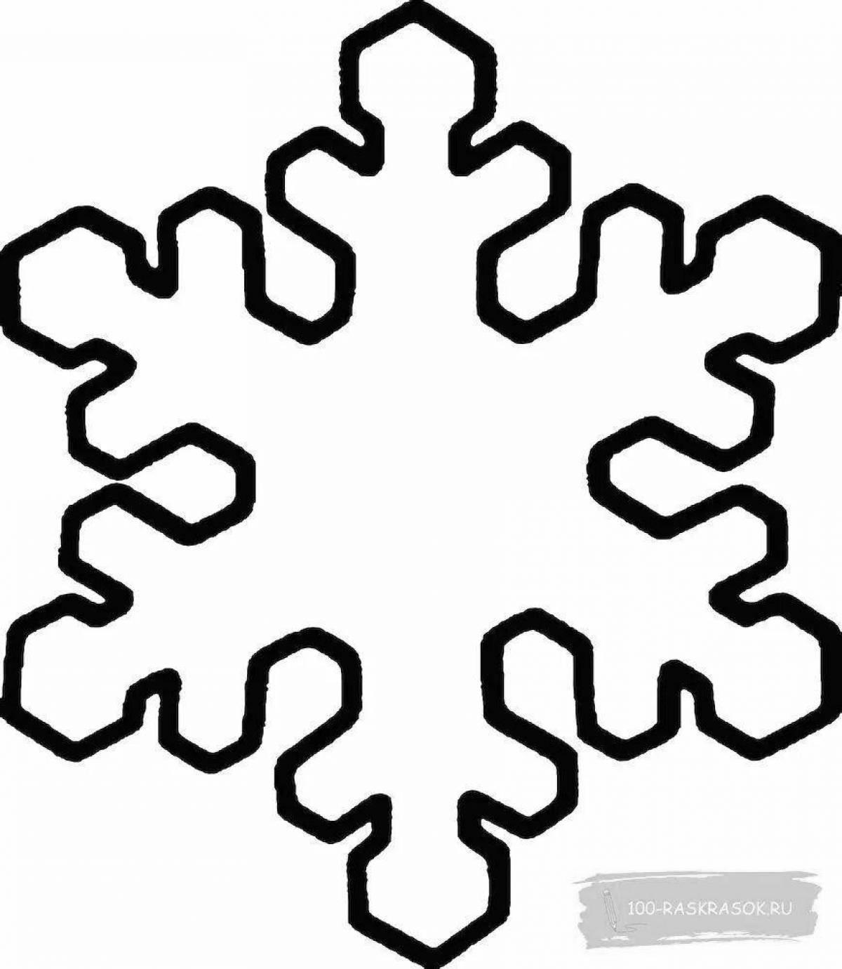 Great snowflake coloring book for kids 3-4 years old