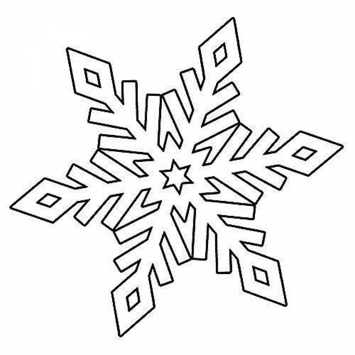 Fascinating snowflake coloring book for kids 3-4 years old
