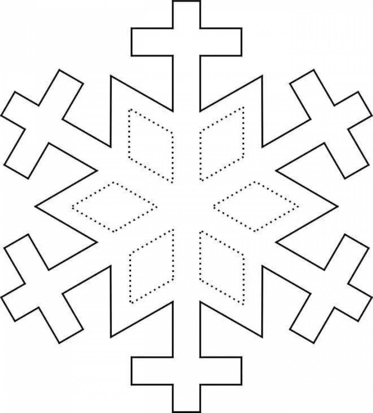 A wonderful snowflake coloring book for children 3-4 years old