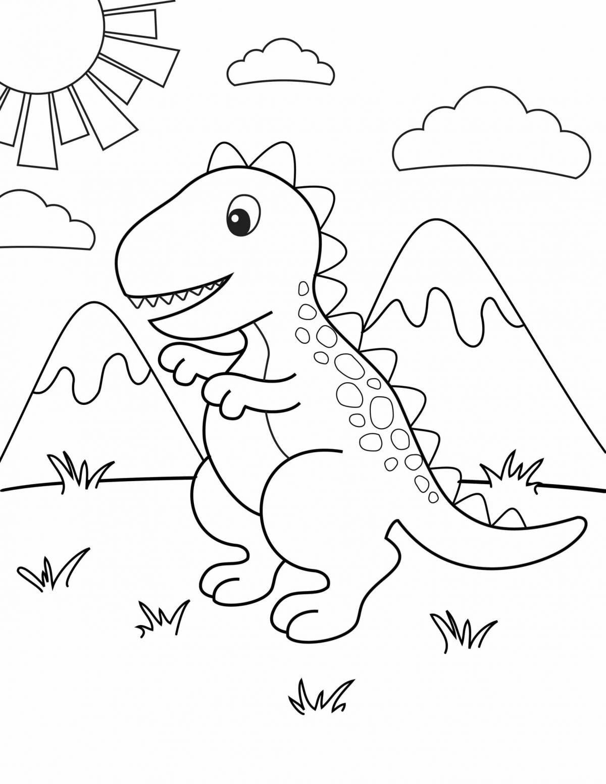 Раскраска зал динозавра