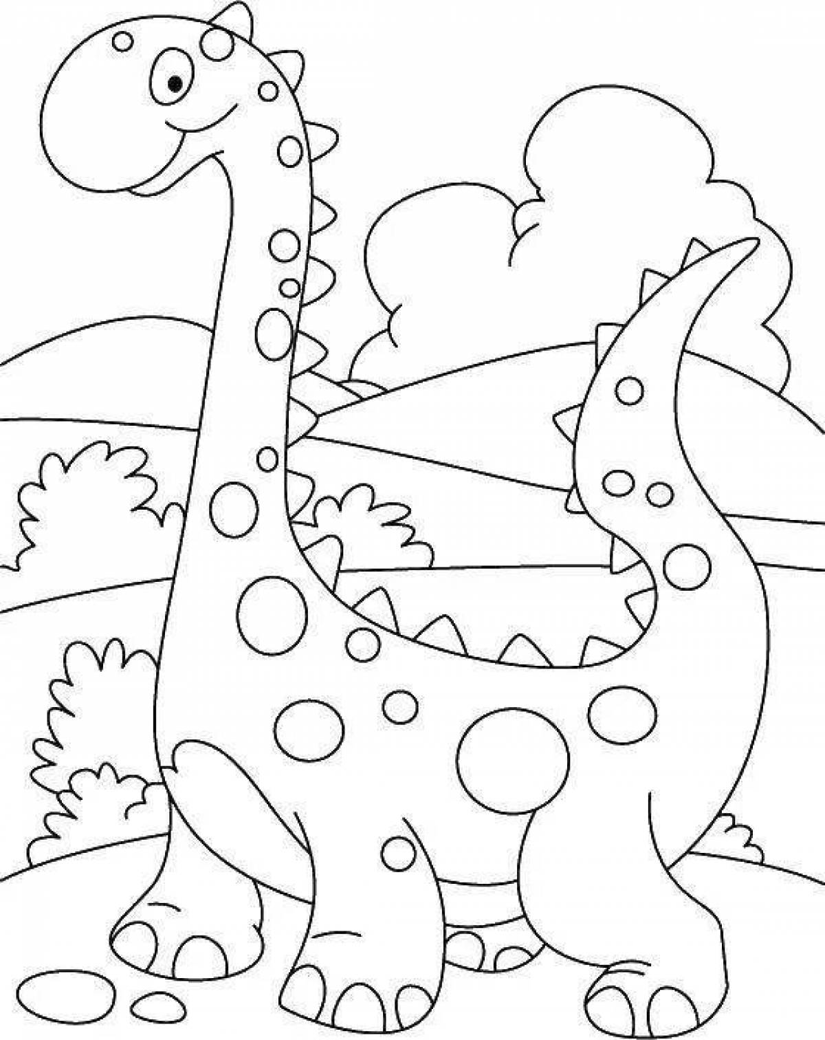 Amazing dino coloring page