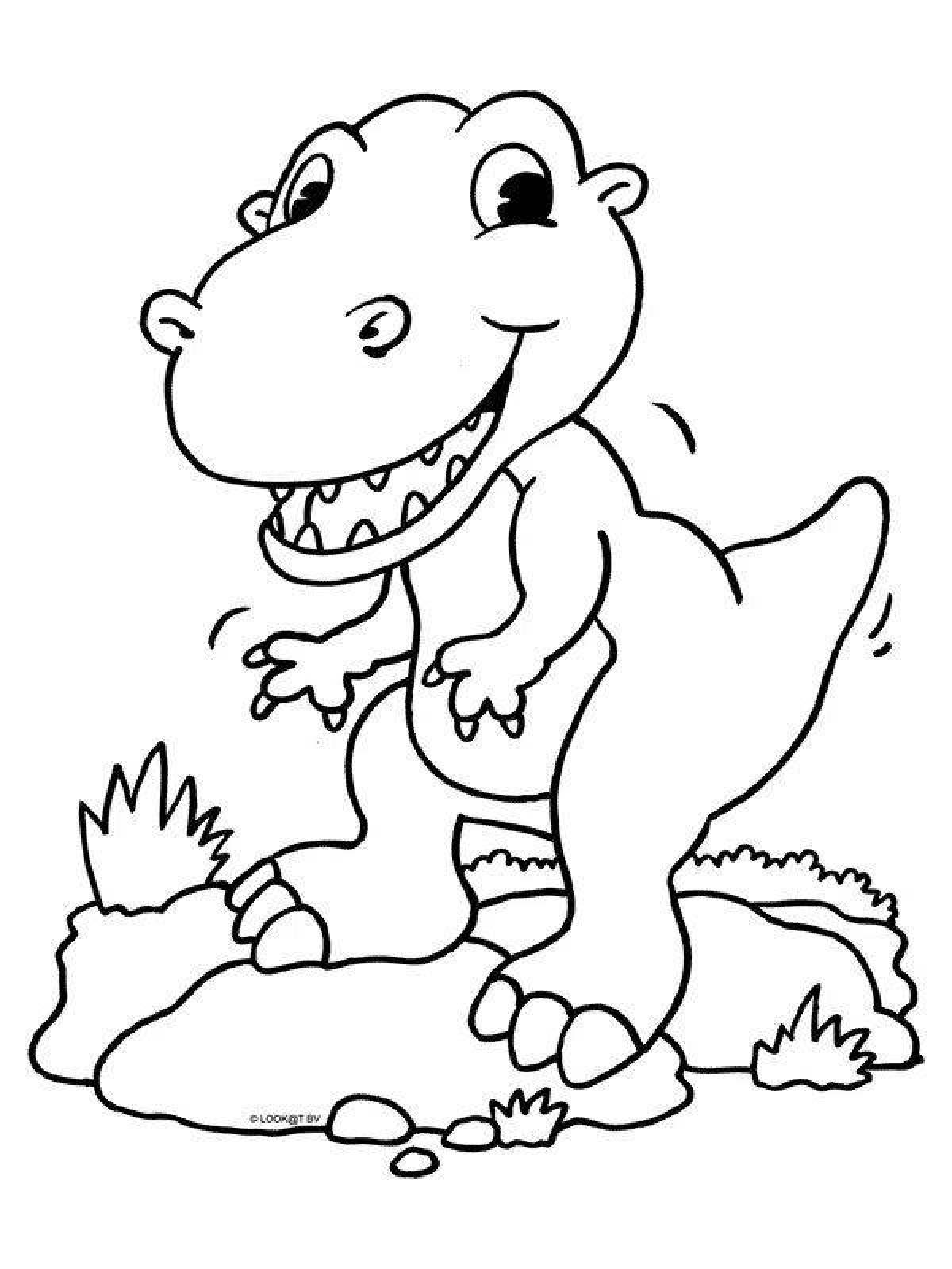 Charming dino coloring book