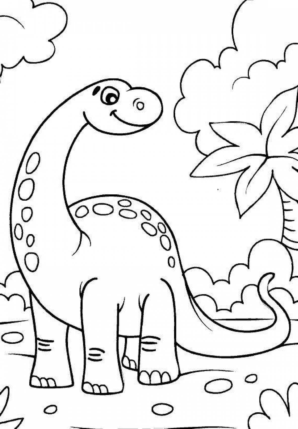 Charming dino coloring book