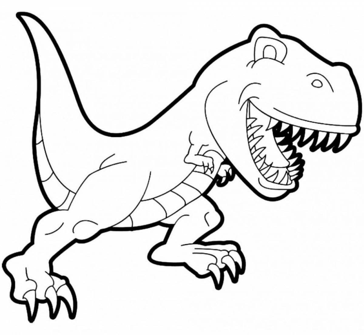 Charming dino coloring page