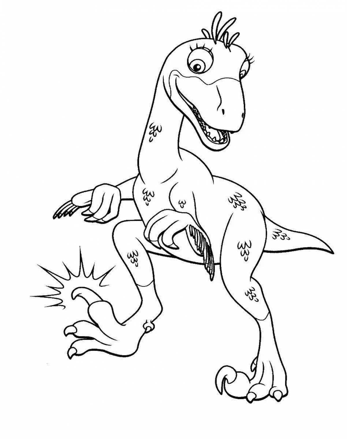 Live dino coloring page