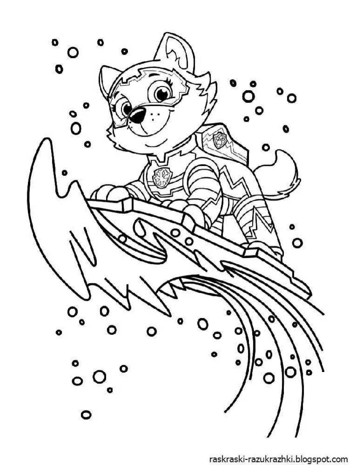 Snuggly coloring page mega puppies