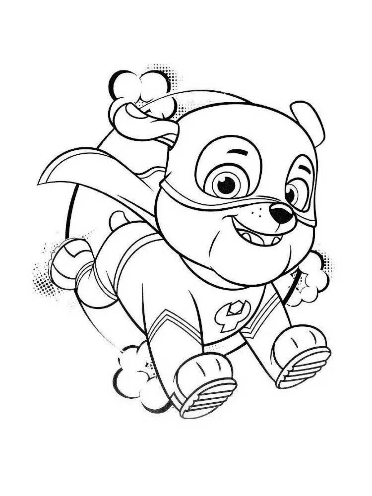 Snuggable coloring page мега щенки