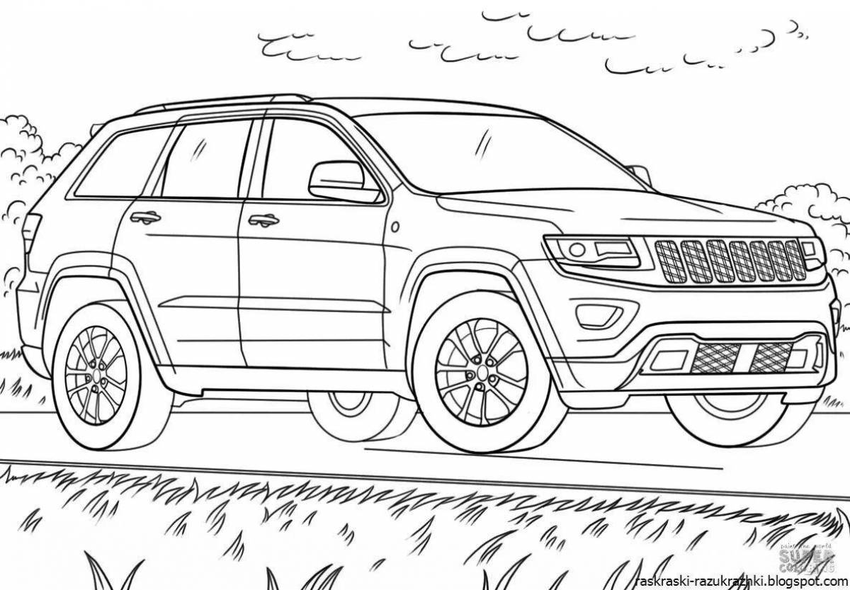 Coloring jeep