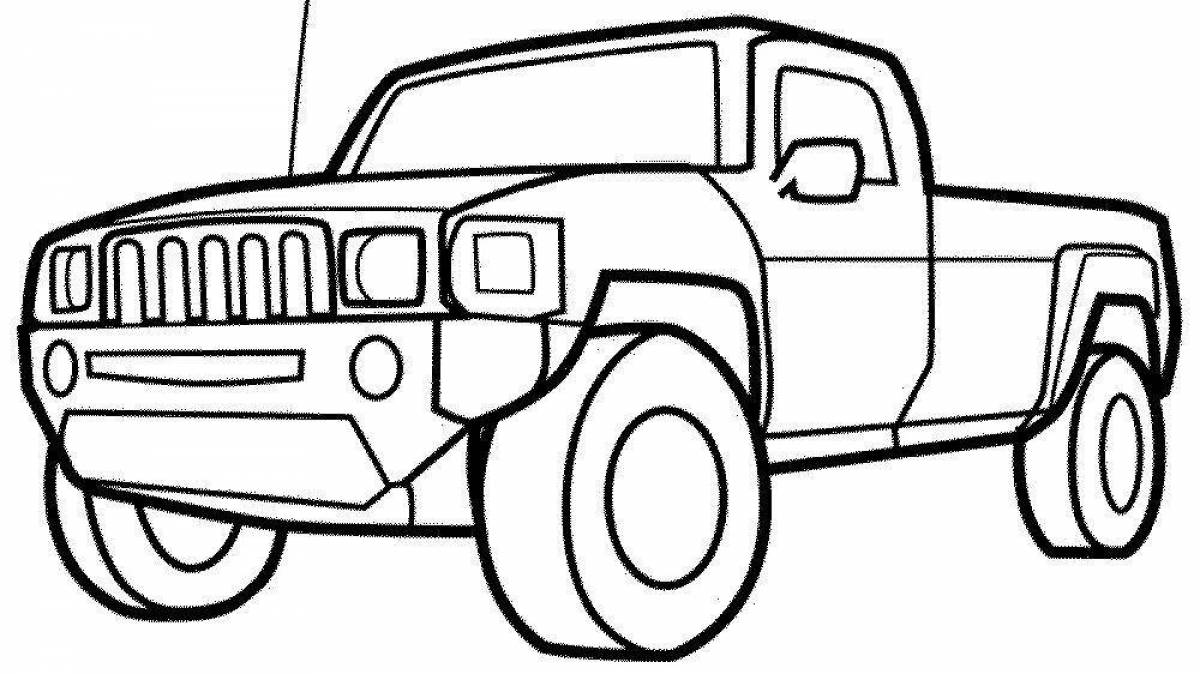 Coloring live jeep