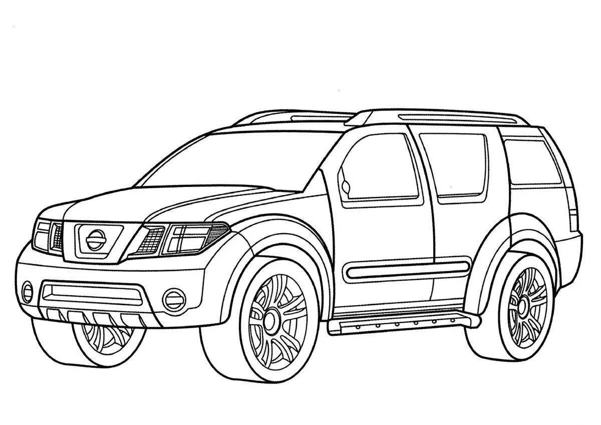 Coloring animated jeep