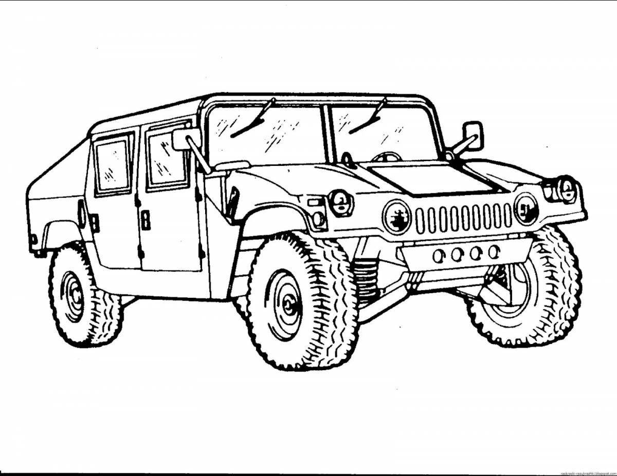 Coloring page dazzling jeep