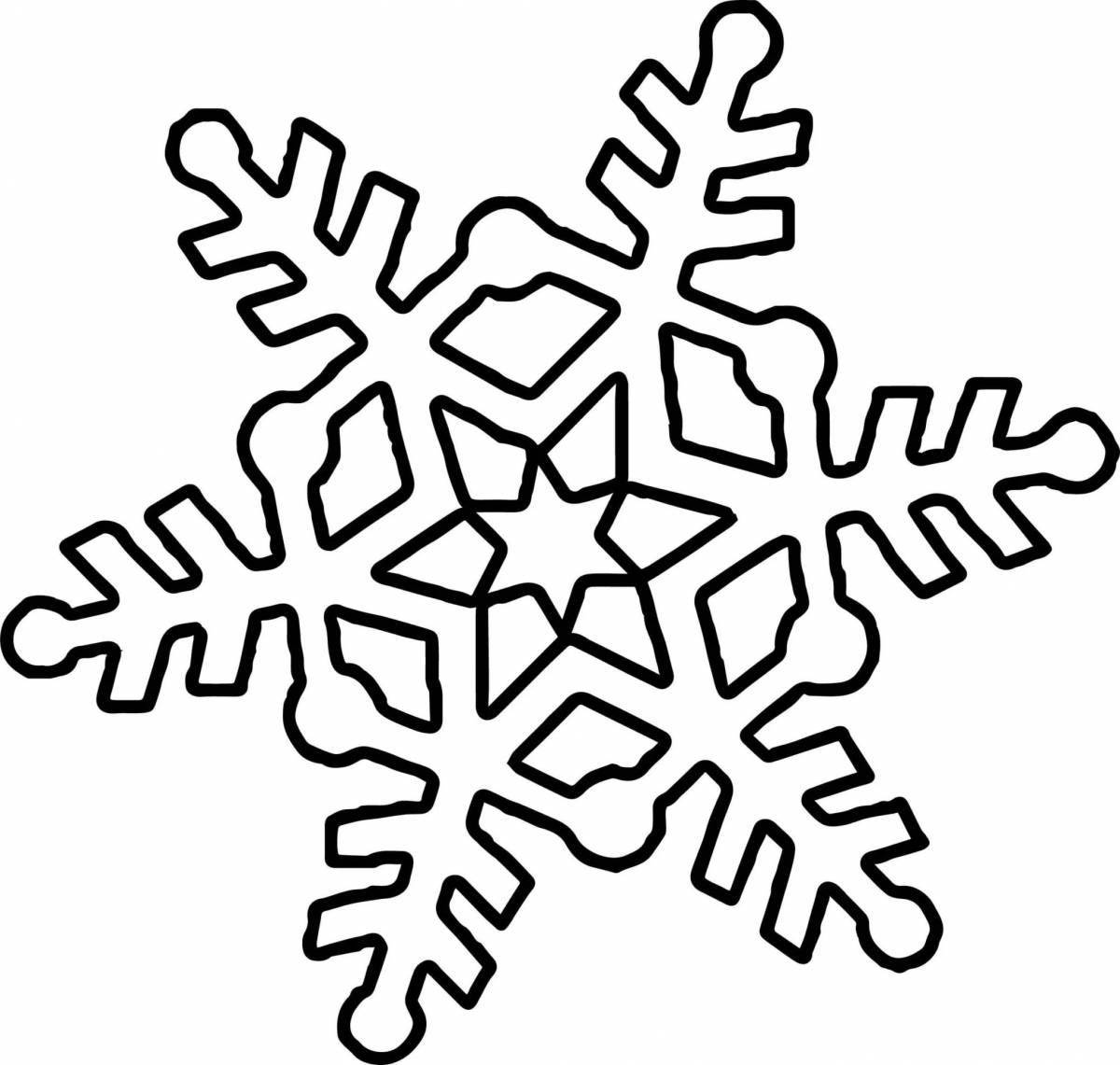 Sparkling snowflake coloring page