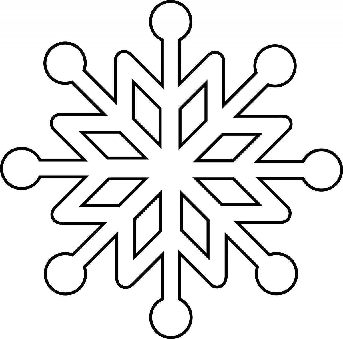 Adorable snowflake coloring page