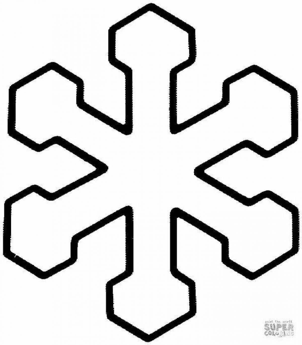 Coloring page dazzling snowflake