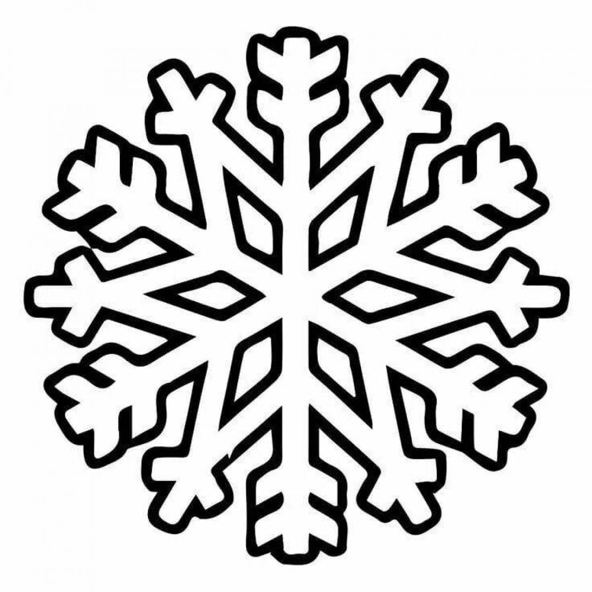 Exquisite snowflake coloring