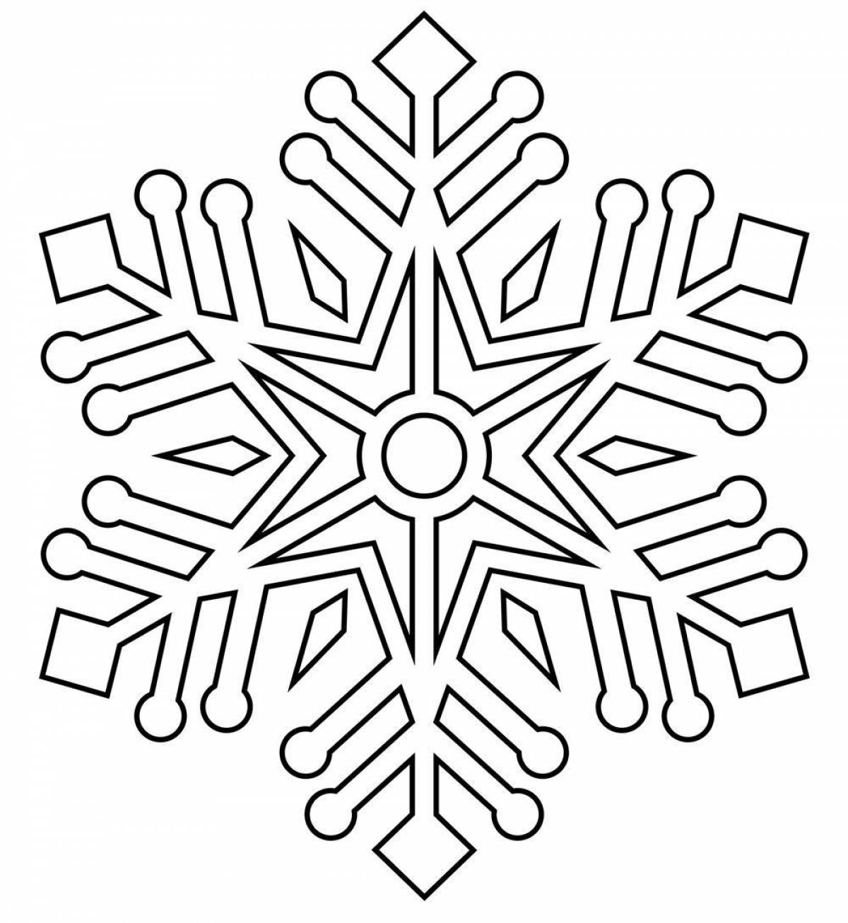 Coloring serene snowflake