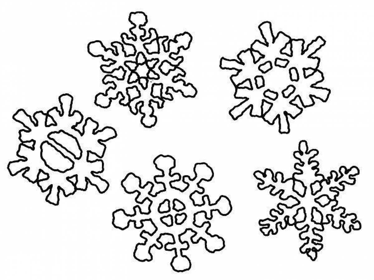 Gorgeous snowflake coloring page