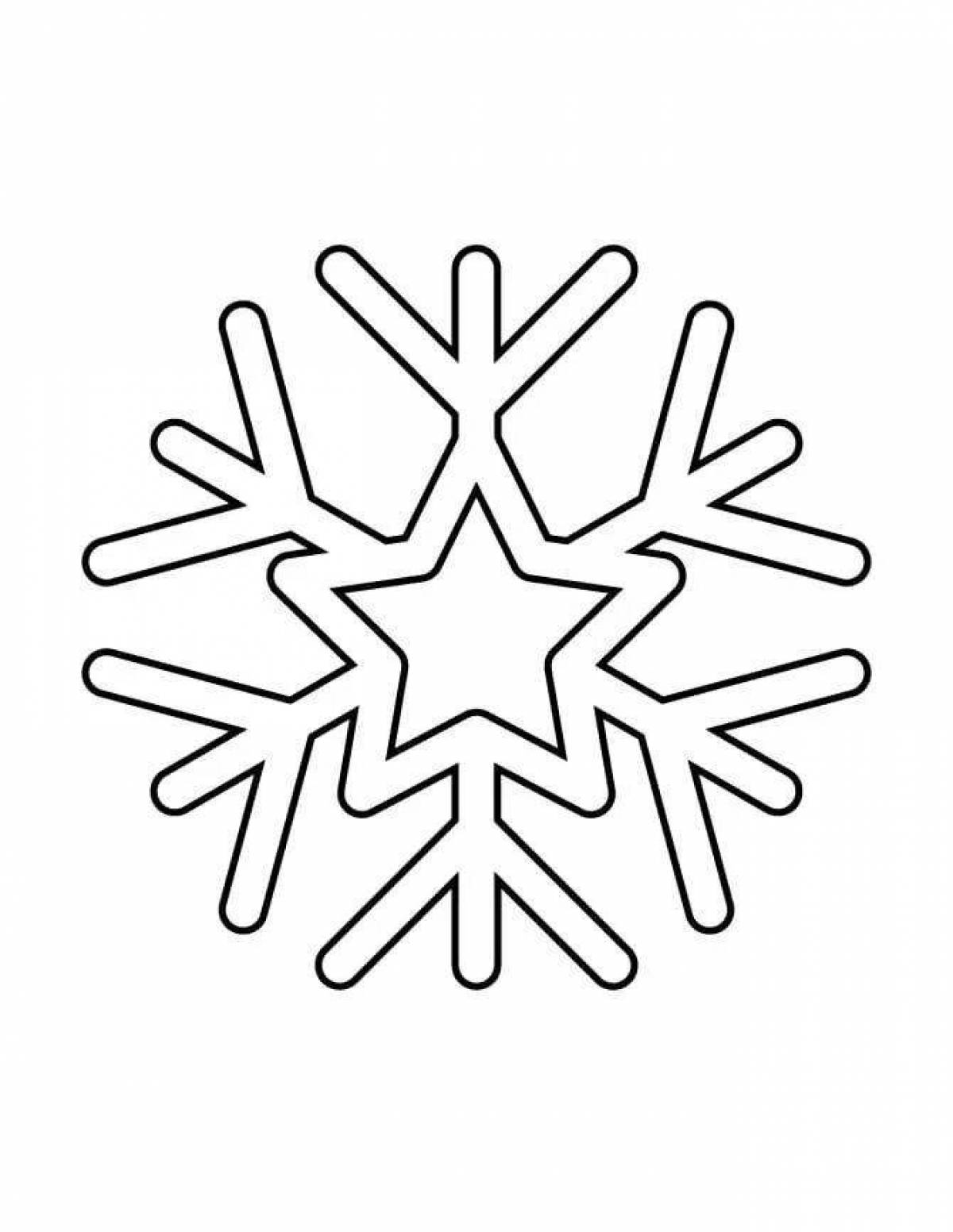 Coloring poetic snowflake