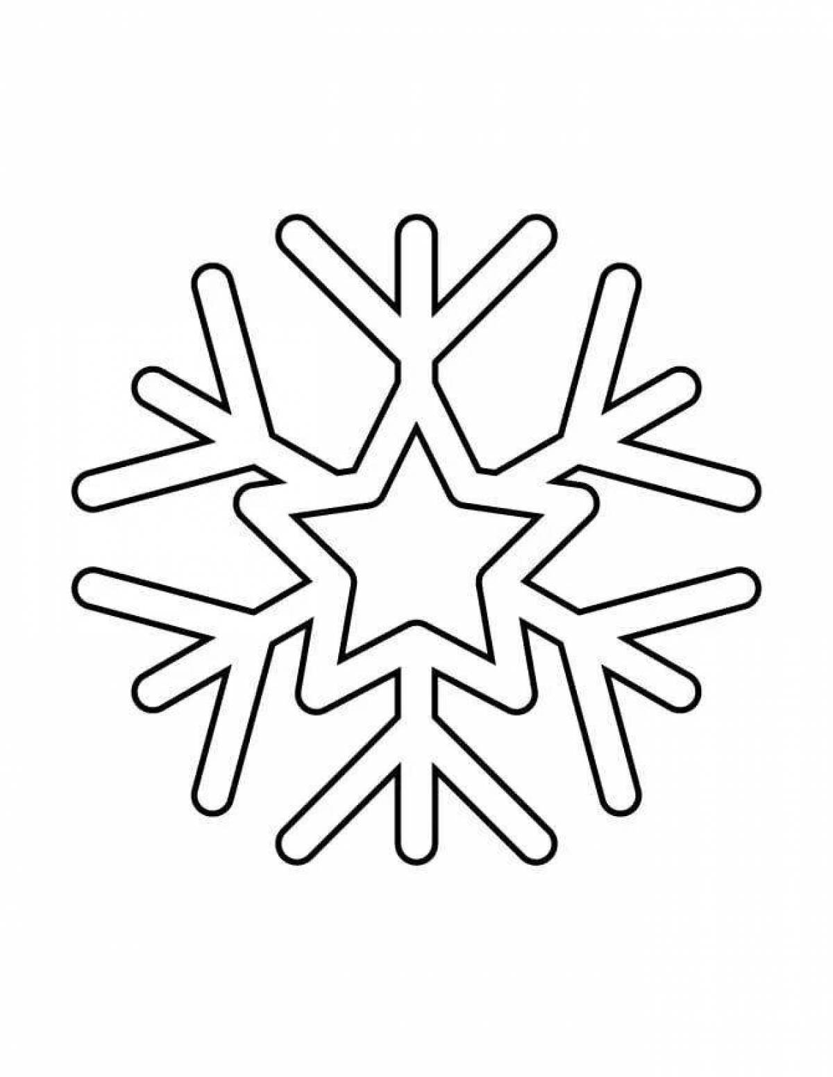 Раскраска поэтическая снежинка