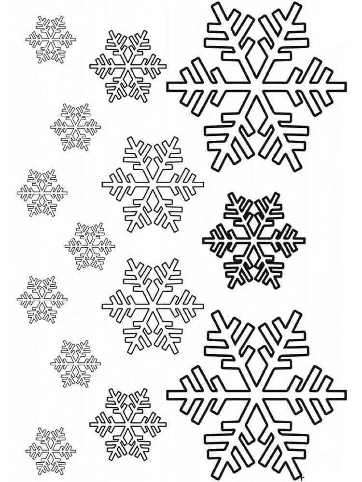 Fancy coloring snowflake
