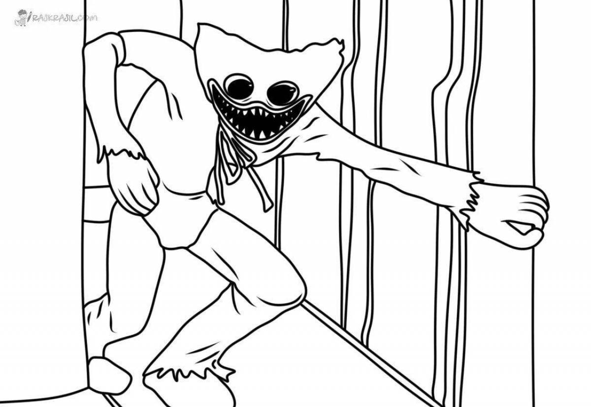 Happy poppy coloring page