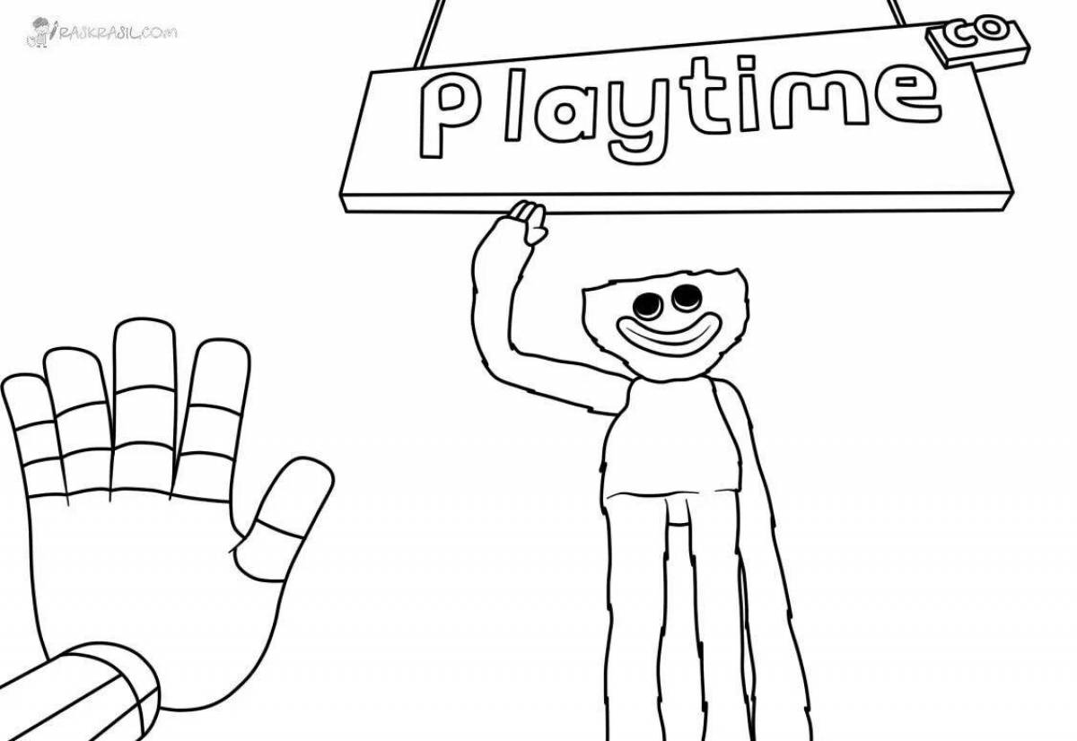 Анимированная страница раскраски poppy playtime