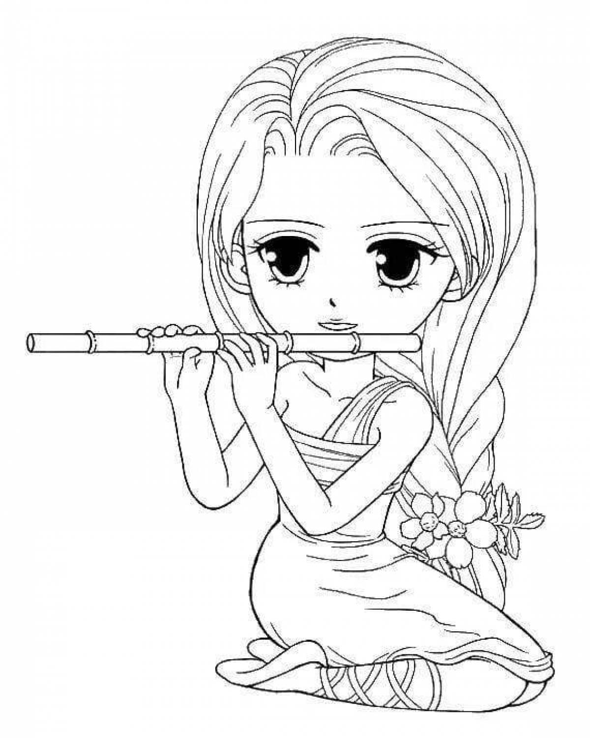 Dazzling coloring page 12 for girls