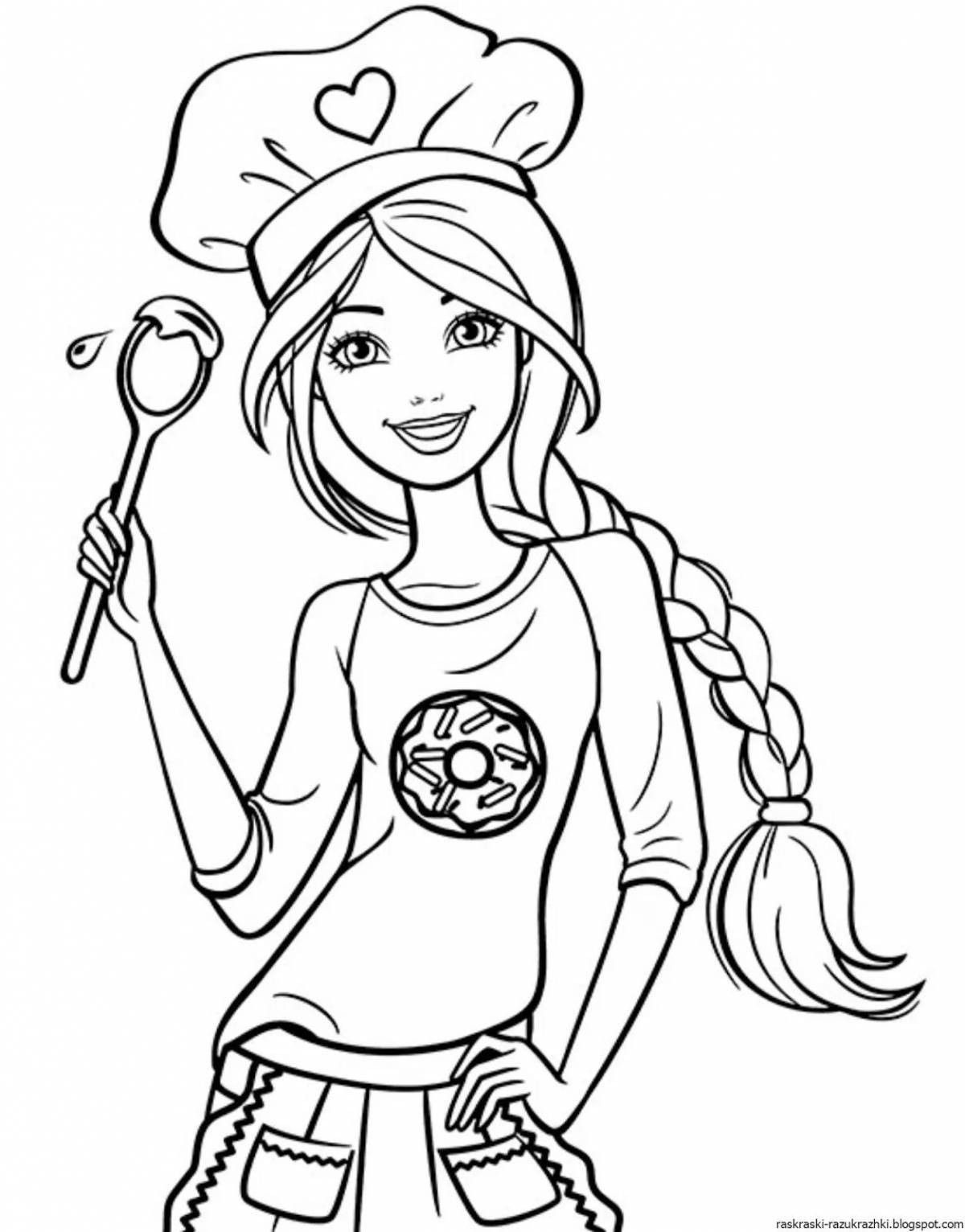 Glorious coloring page 12 for girls