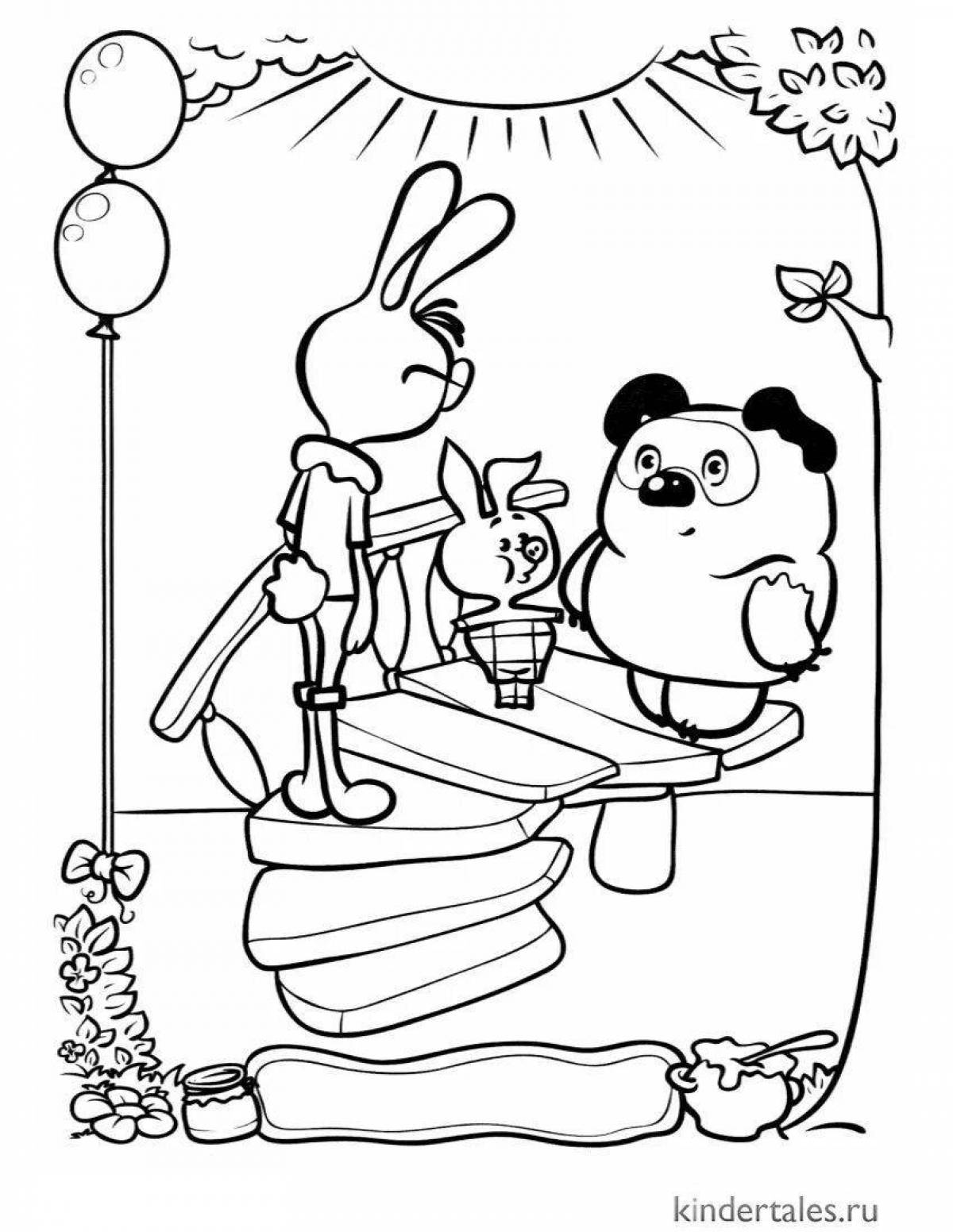 Fun coloring Winnie the Pooh and Piglet