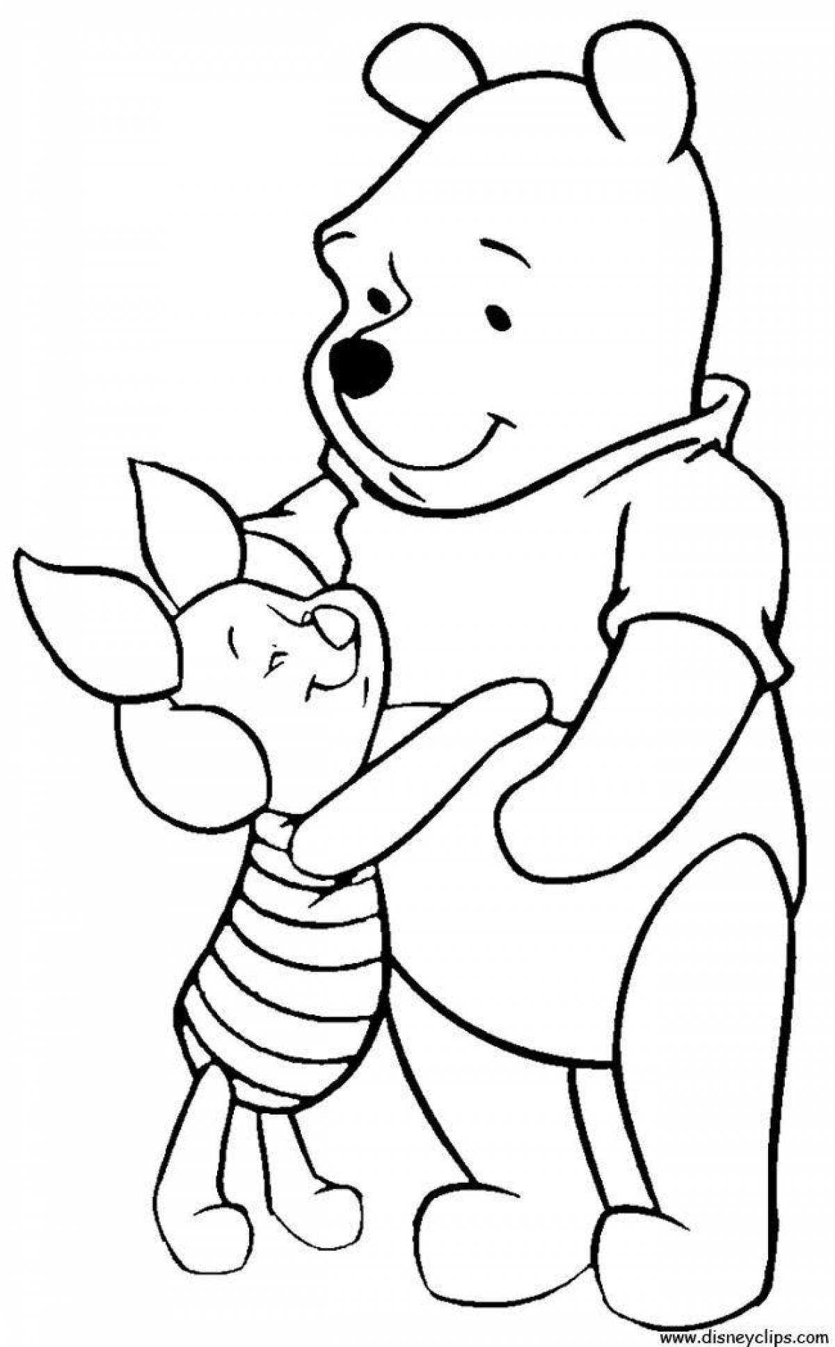 Fancy coloring Winnie the Pooh and Piglet