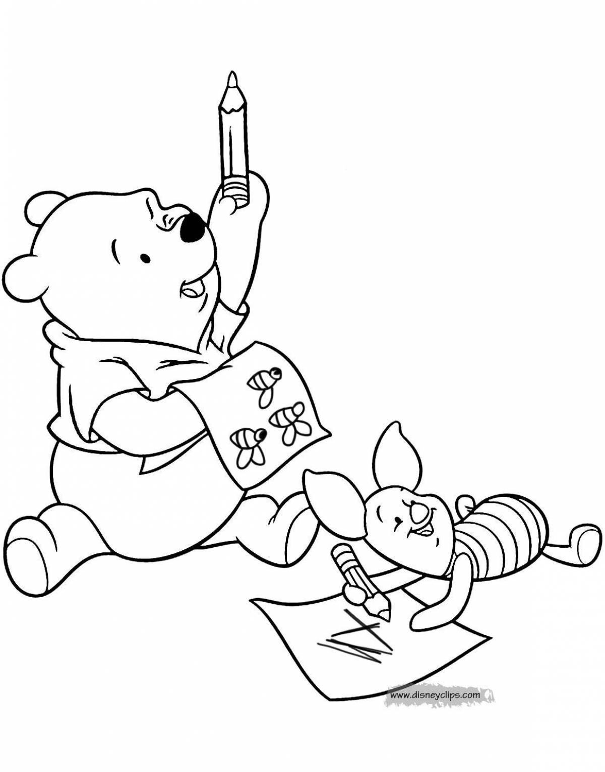 Winnie the Pooh and Piglet coloring book