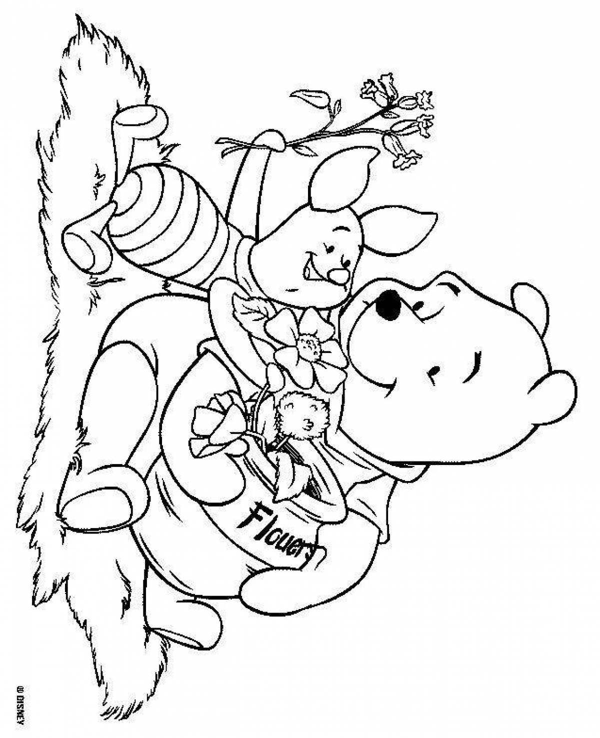 Coloring radiant winnie the pooh and piglet