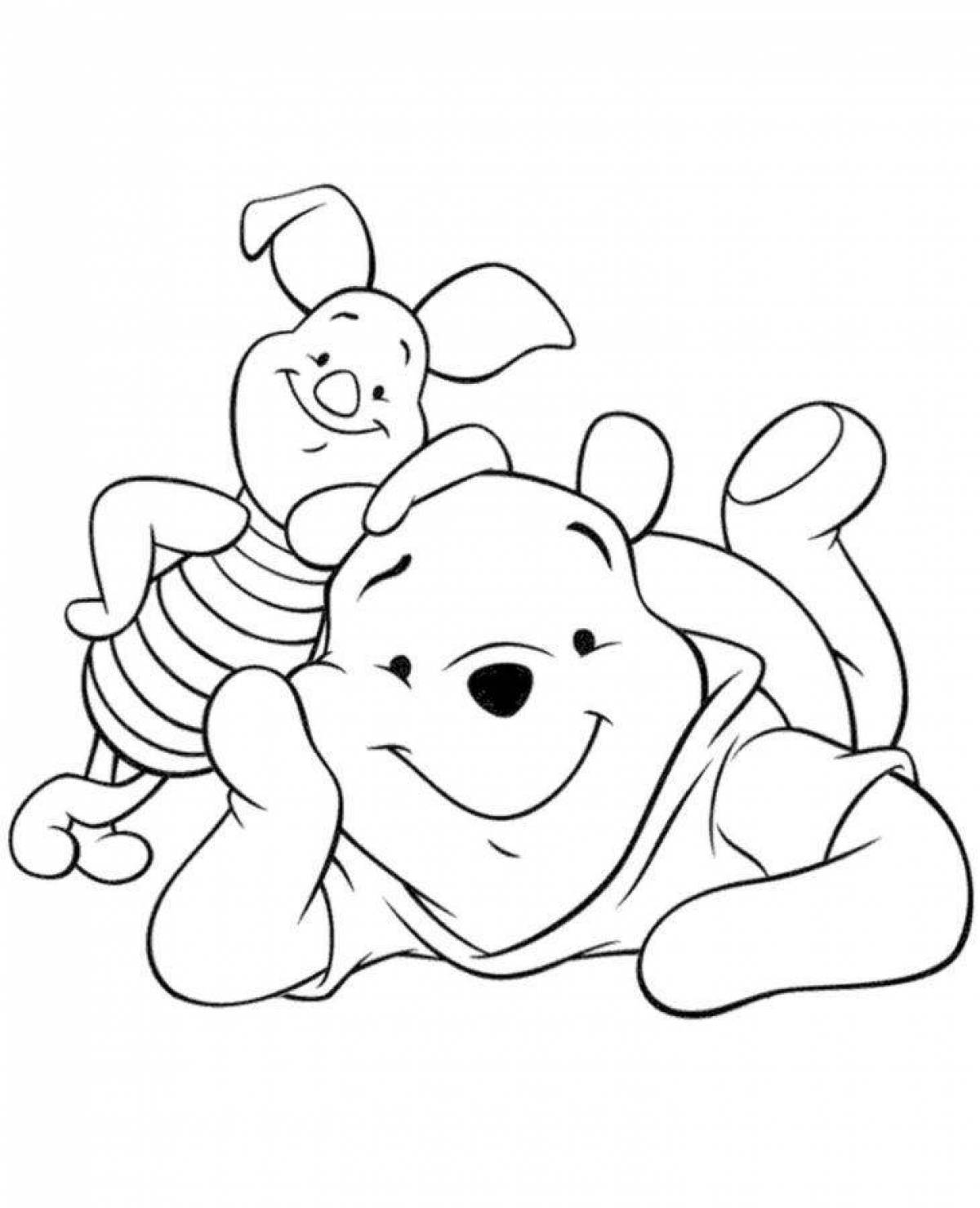 Rampant Winnie the Pooh and Piglet coloring book