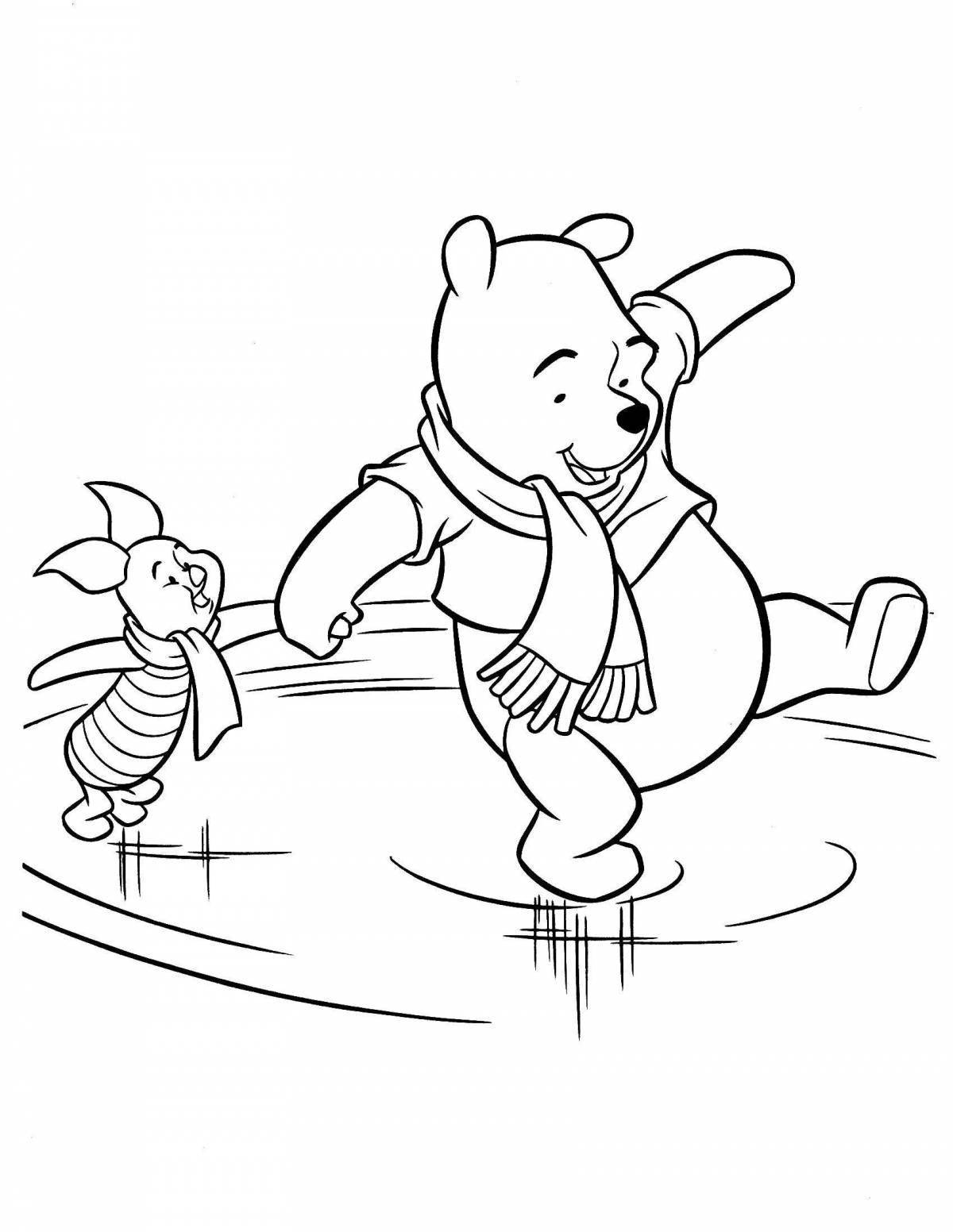 Playtime Winnie the Pooh and Piglet coloring