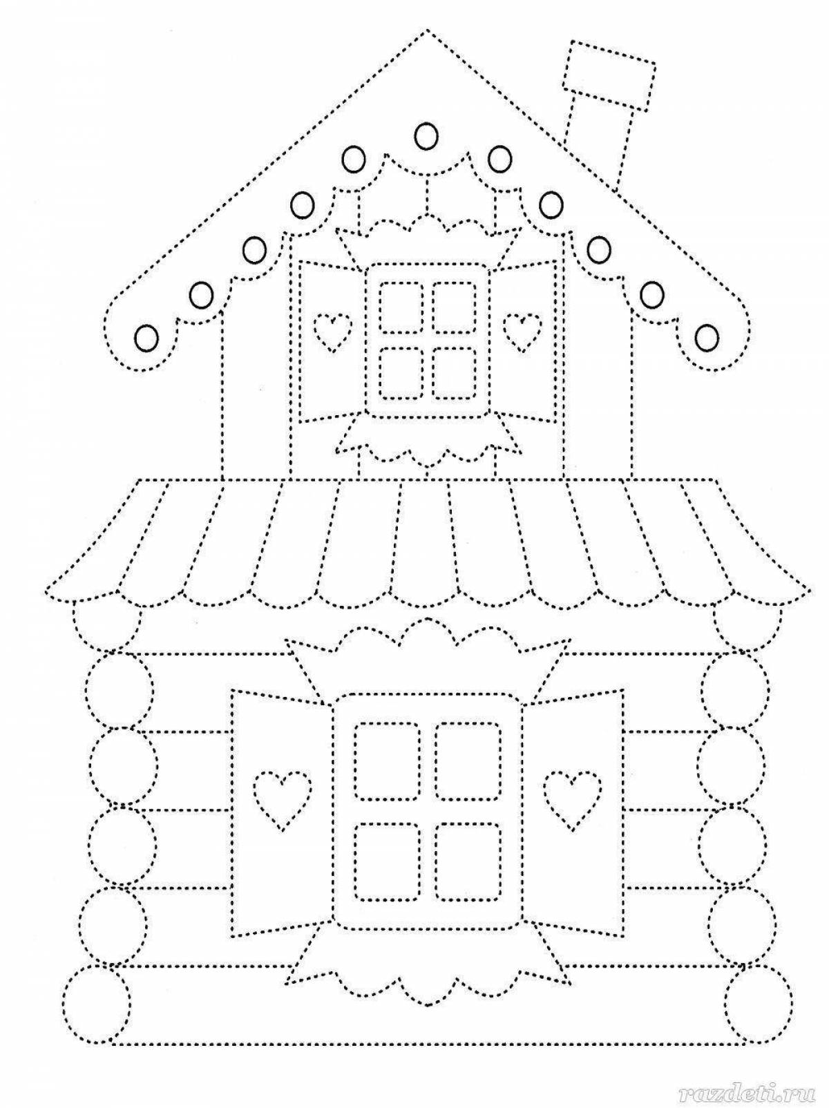 Magic house coloring for kids