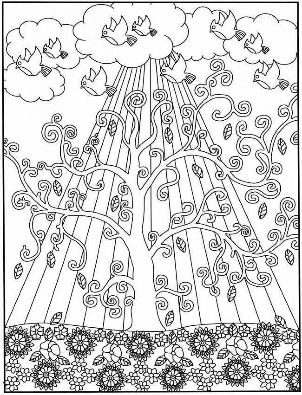 Soothing psychological coloring book