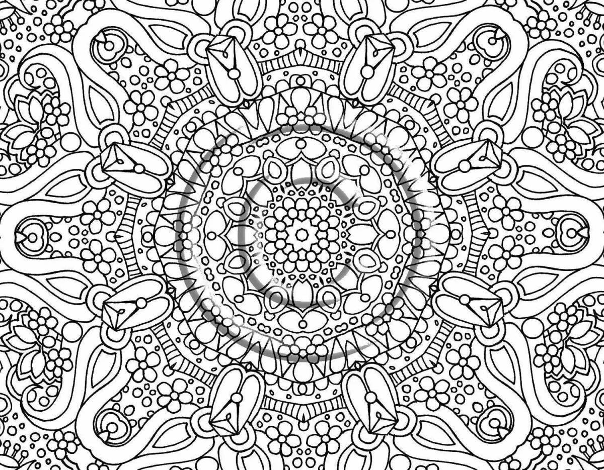 Peaceful psychological coloring