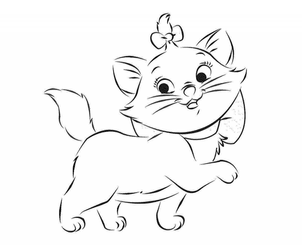 Drawing of a mischievous cat