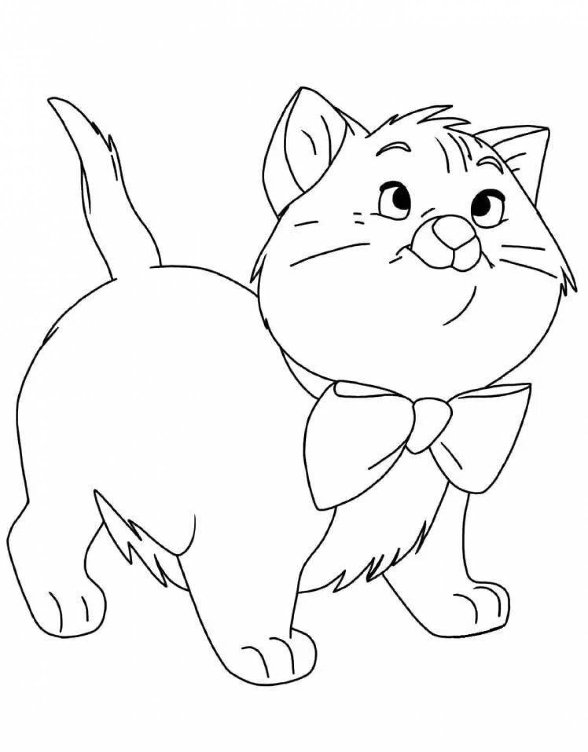 A witty drawing of a cat
