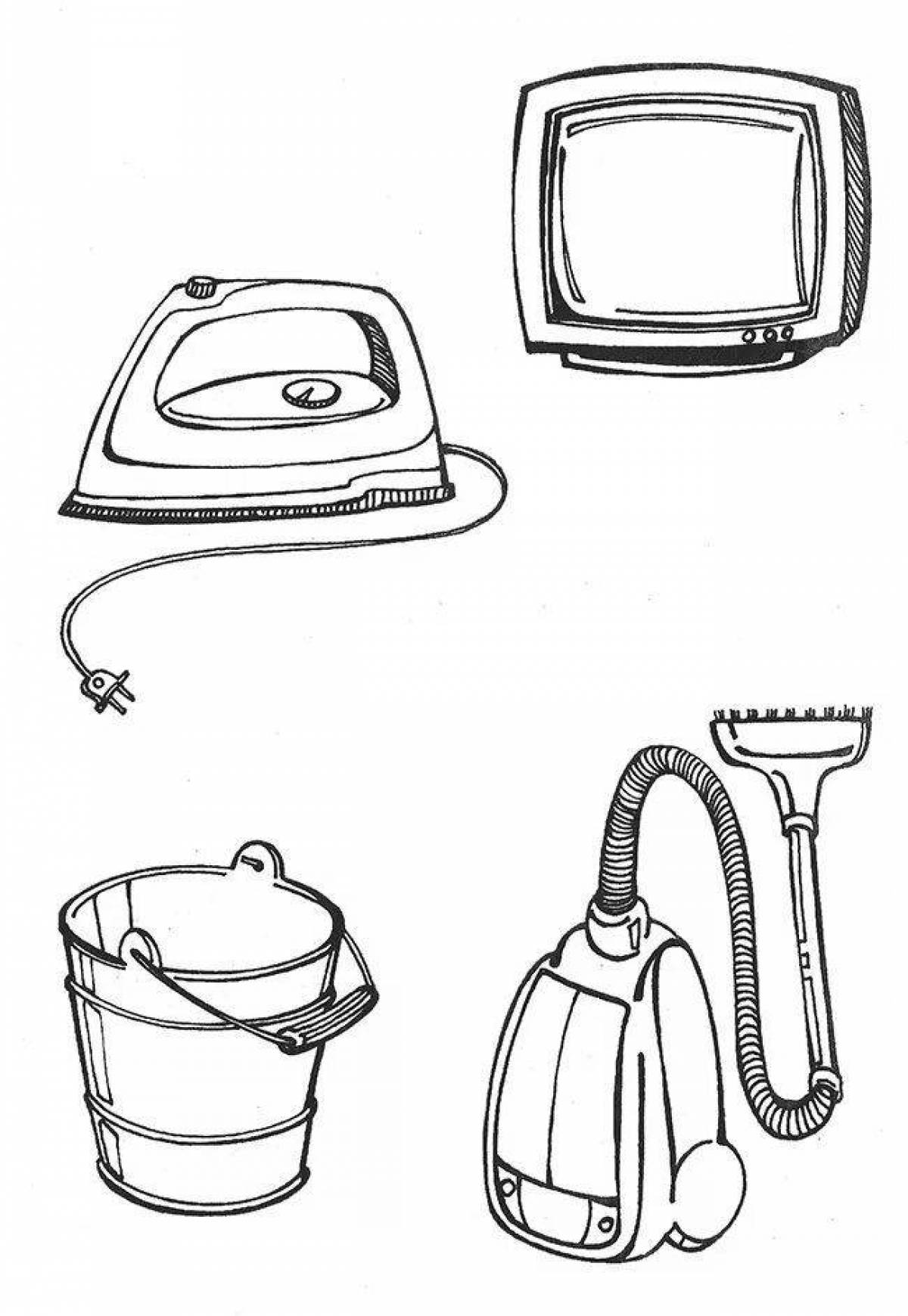 Coloring bright household appliances