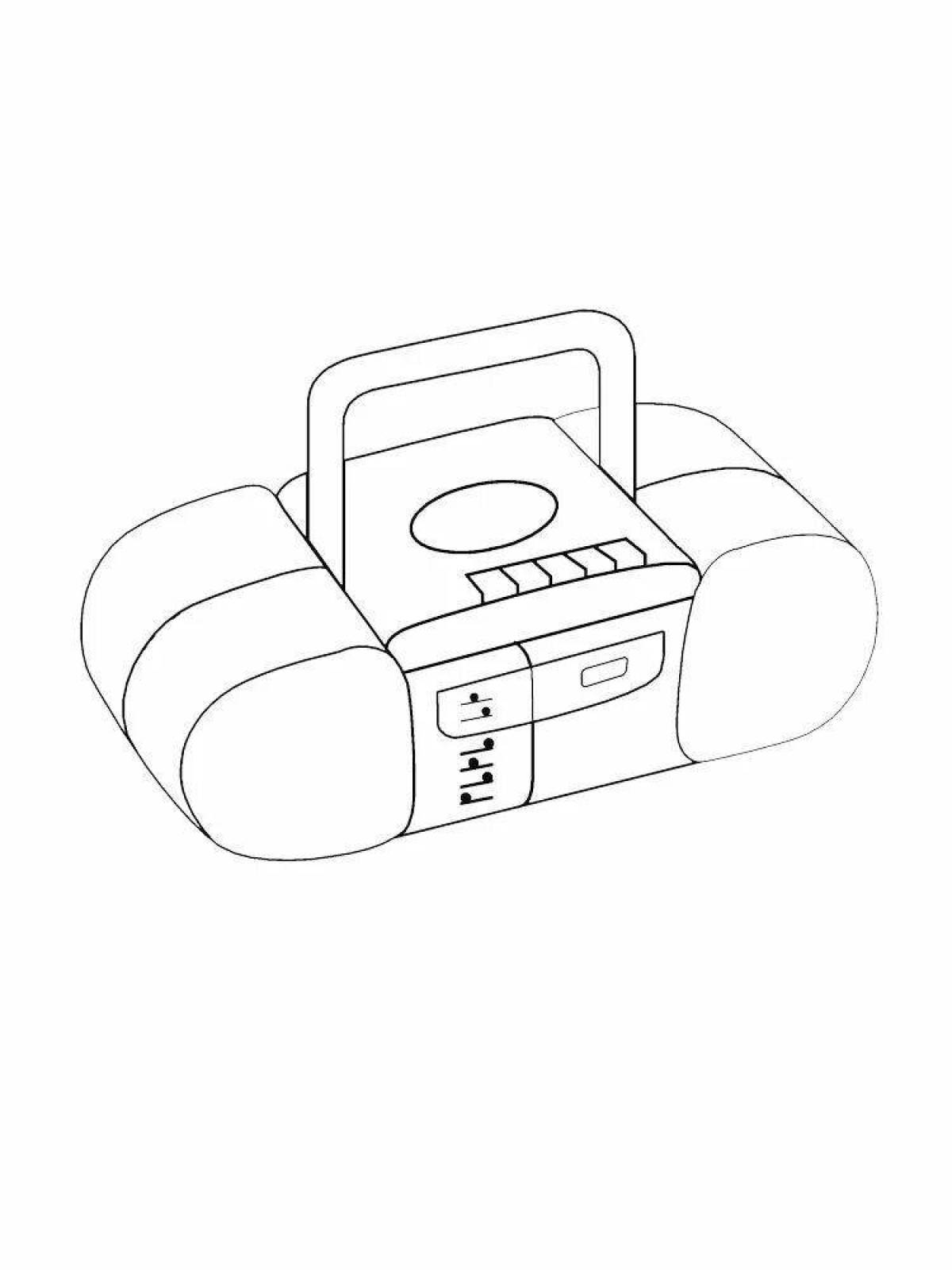 Coloring book shiny household appliances