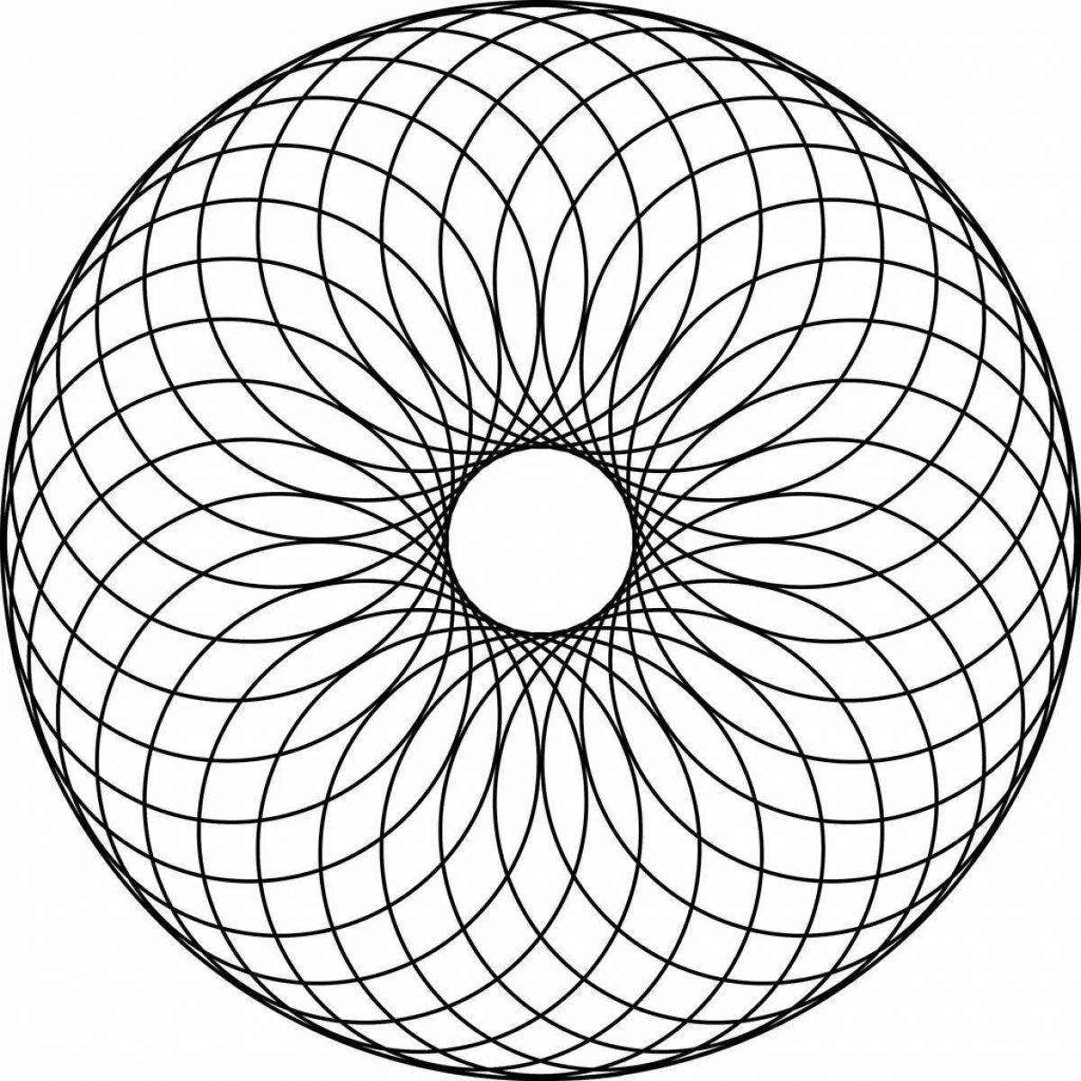 Fun round spiral coloring page