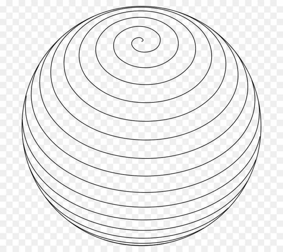 Magic round spiral coloring page