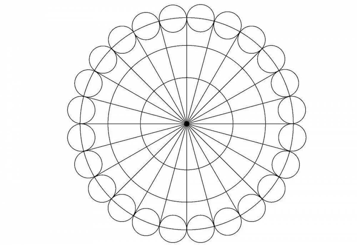 Dazzling round spiral coloring