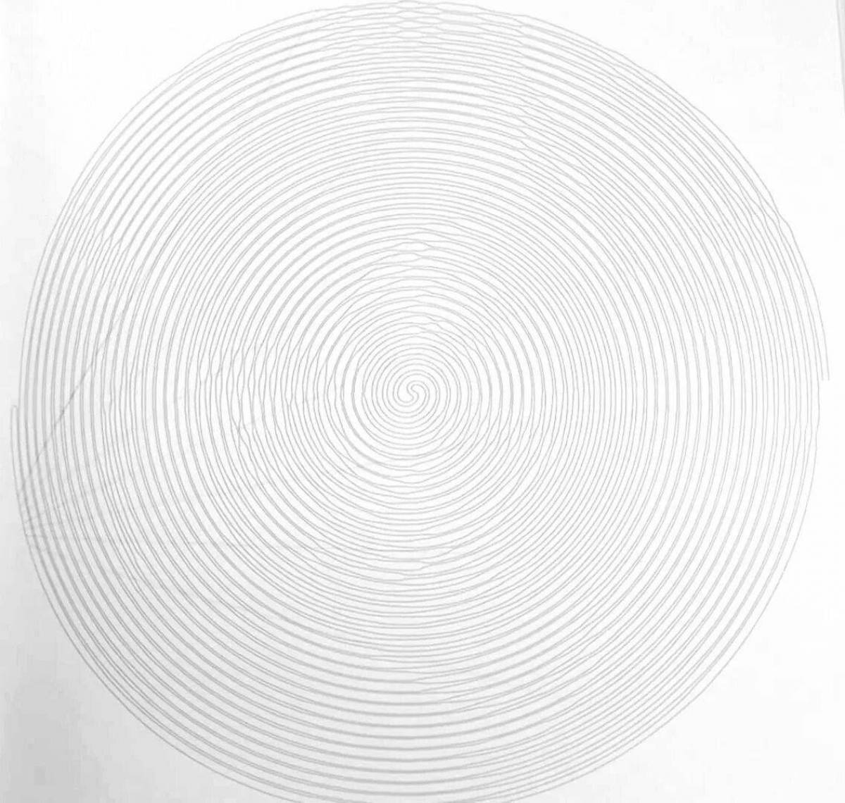 Calm round spiral coloring